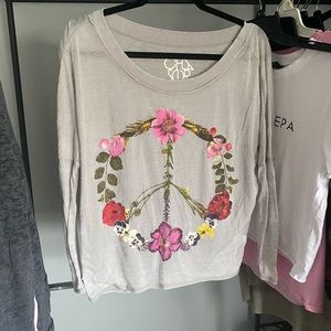 Chaser brand Peace Floral Top